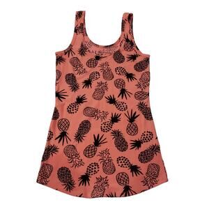 No Boundaries Bright Pineapple Short Sleeve Tank Top T Shirt